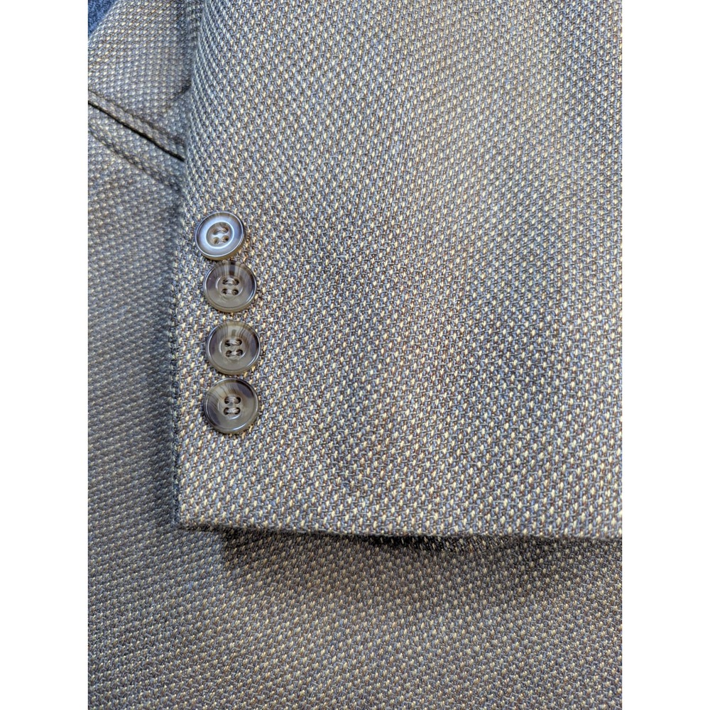 Corbin William Kurtz Mens 46R Blazer Sport Coat Tan Brown Wool Blend 2 Button - Picture 3 of 12